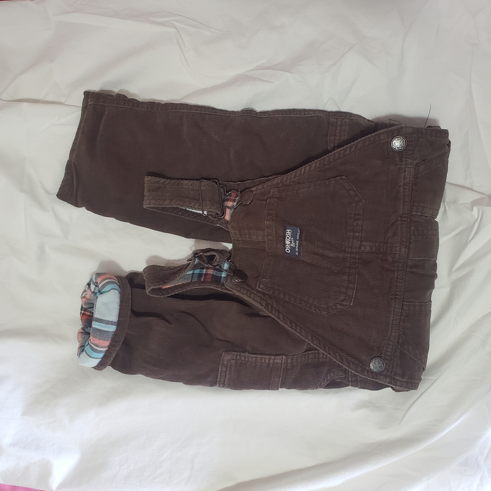 OshKosh B'gosh Brown Corduroy Overalls with Classic Texture